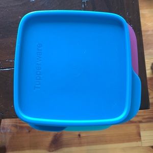 Tupperware three-section lunch container